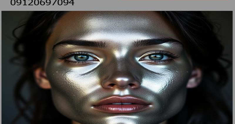 پودر آلومينيوم نقره ای روی پوست