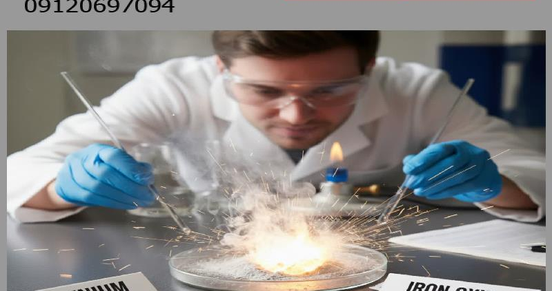واکنش پودر آلومينيوم و اکسيد آهن