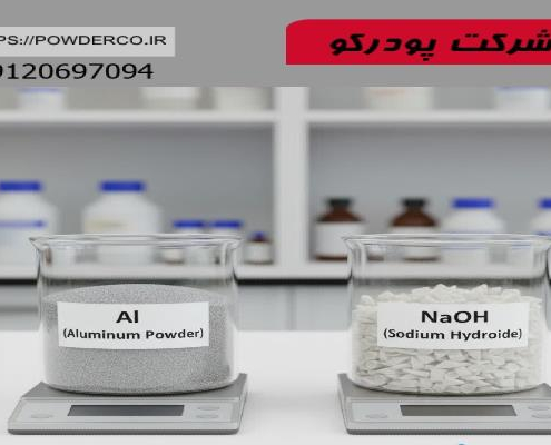 واکنش پودر آلومينيوم و سديم هيدروکسيد